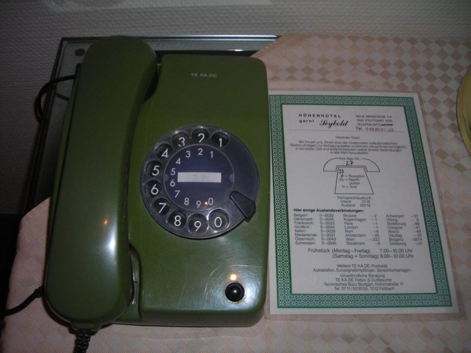 Telefon aus den 70er Jahren Hotel Seyboldt Garni