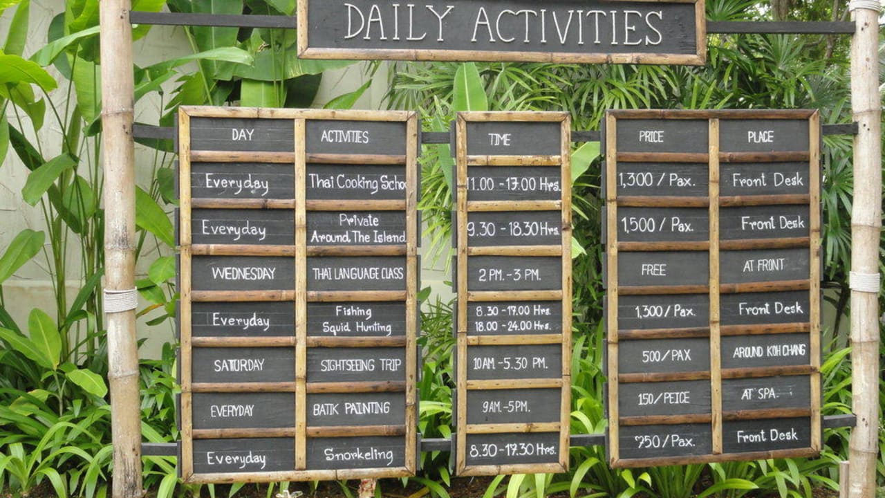 Aktivitätenplan Annika Koh Chang