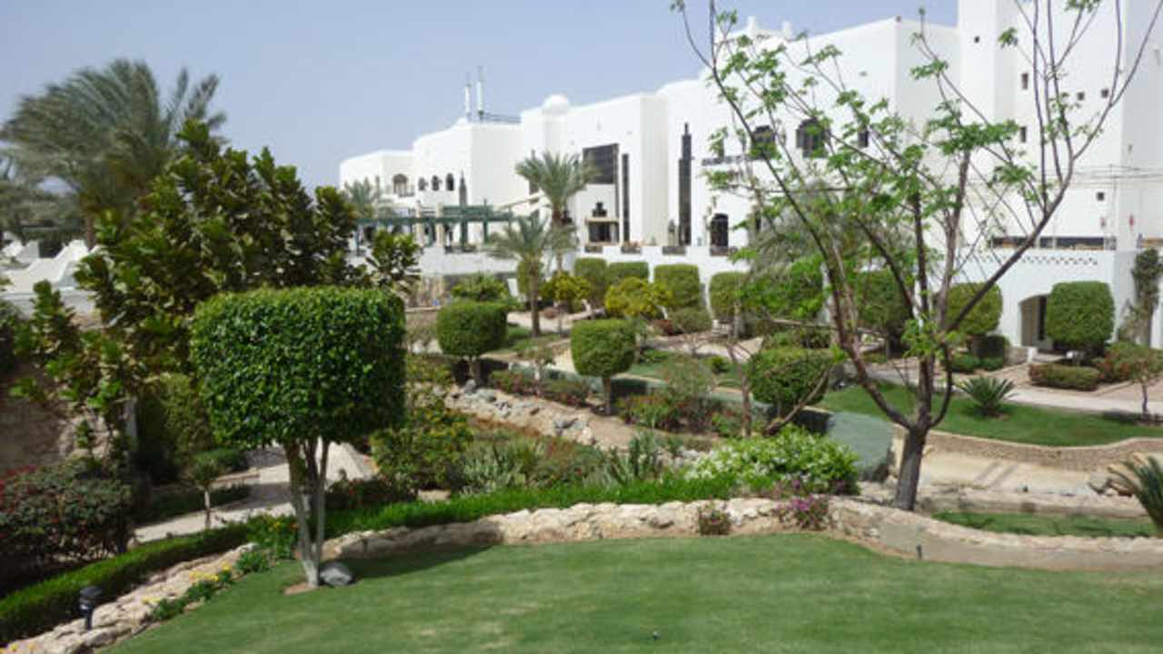 Blick auf die Zimmer Sharm Plaza