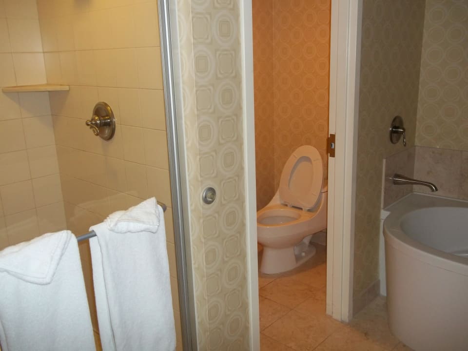 Getrennte Dusche und WC Hotel Planet Hollywood Resort & Casino