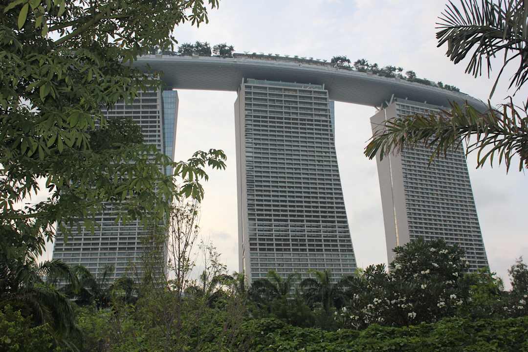 Von Gardens by the bay gesehen Marina Bay Sands