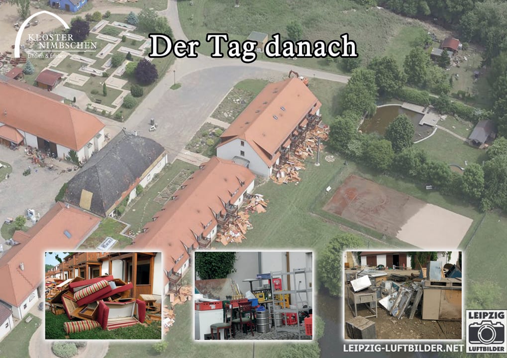 1. Tag nach der Flut 2013 Hotel Kloster Nimbschen