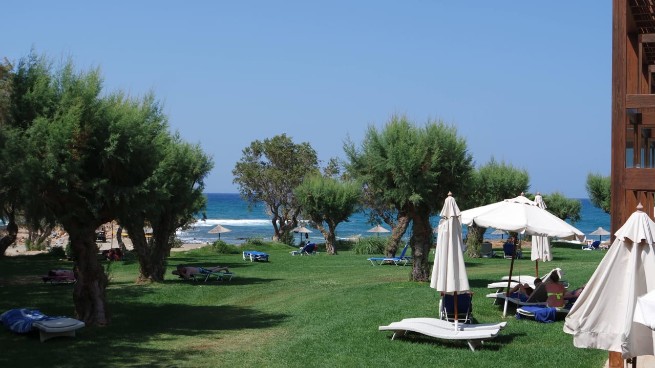 Blick auf den hoteleig. Strand Phãea Cretan Malia