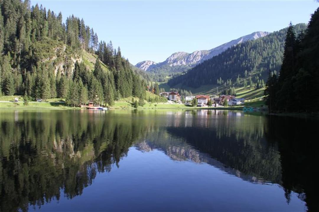 Blick über den Zauchensee Alpen Appartements Zauchensee