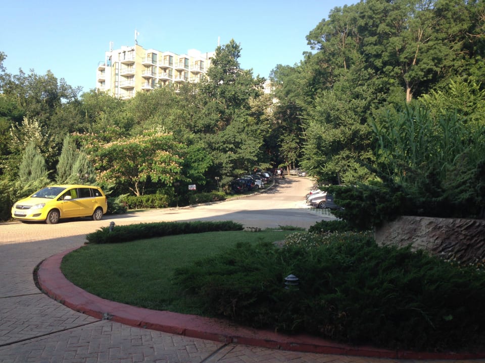 Ausblick vor dem Hotel auf die Strasse. Berlin Green Park