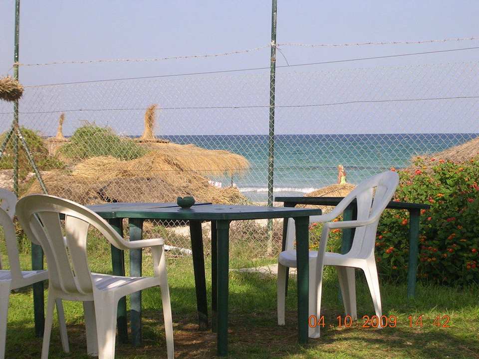 Von der Snackbar Blick Richtung Meer Mahdia Beach & Aquapark