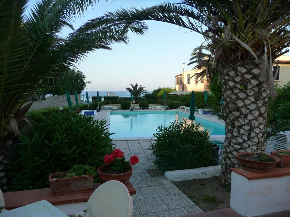 Terrasse mit Traumblick Hotel Albergo Romano