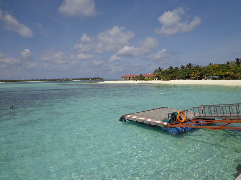 Ansicht vom Steg Summer Island Maldives