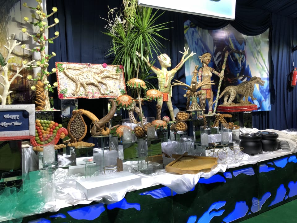 AVATAR Silvesterdeko 2018 in der Aufbauphase  Pickalbatros White Beach Resort - Hurghada