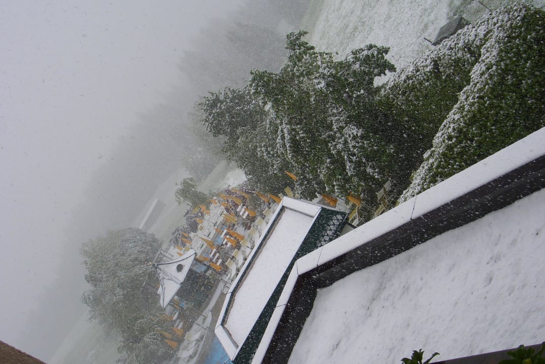 Blick zum Pool vom Balkon Zimmer 220 Wohlfühlresort Peternhof