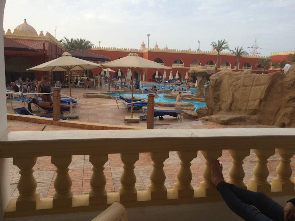 Blick vom Balkon Pickalbatros Alf Leila Wa Leila Resort - Neverland Hurghada
