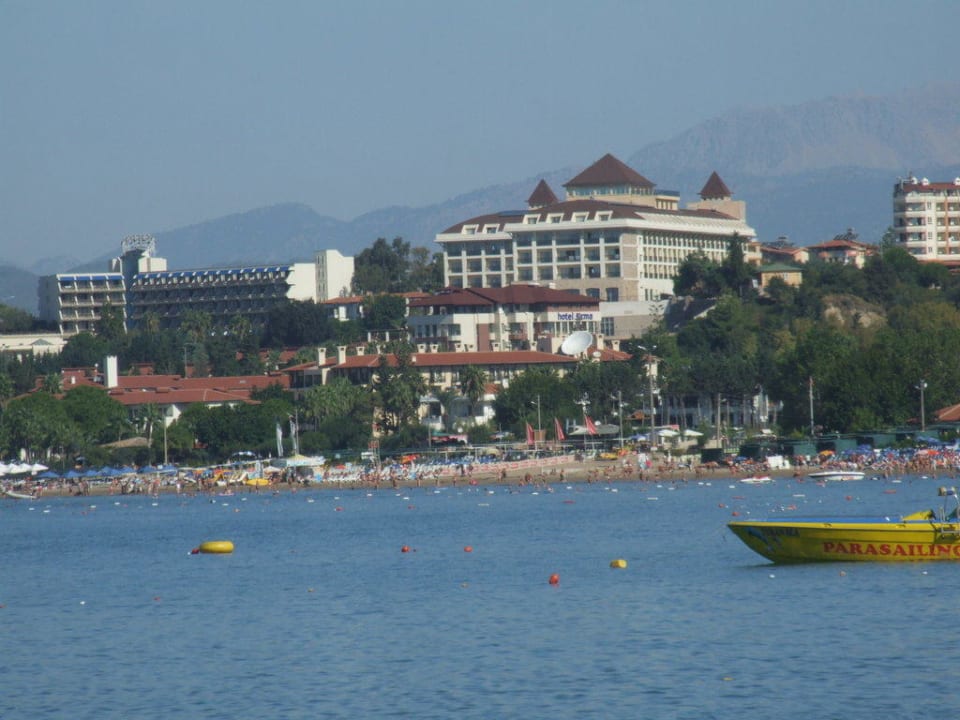 Das Hotel von Side aus gesehen Hotel Sirma