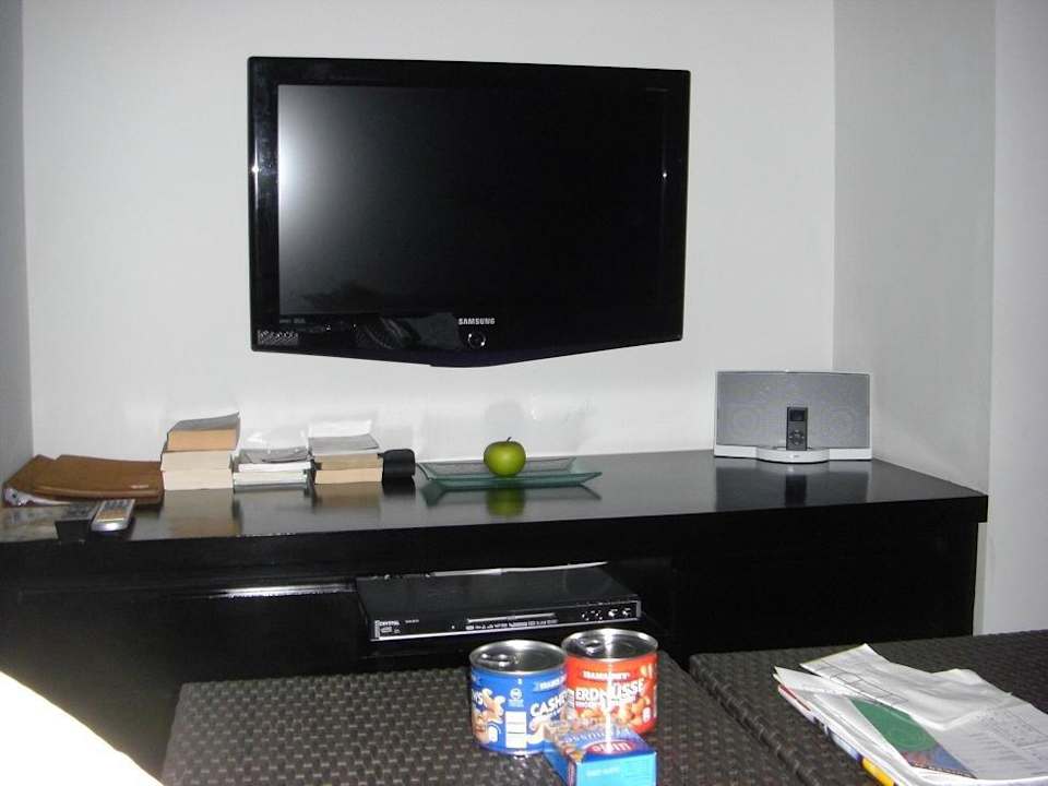 Wohnzimmer mit LCD und i-pod-Station Villen Aston Sun Island