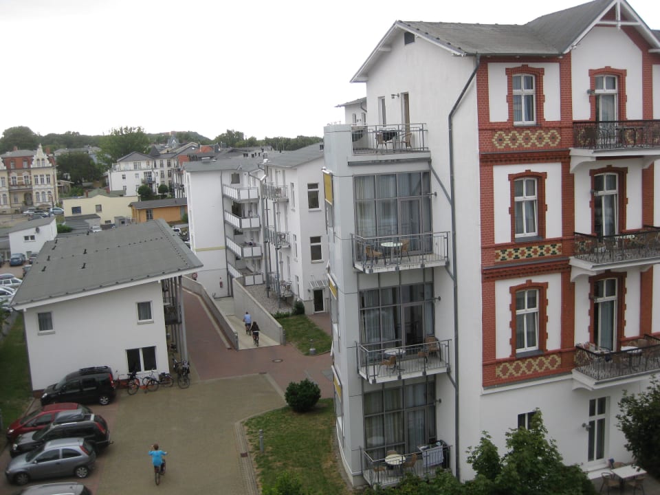 Gerader Blick vom Balkon Das Ahlbeck Hotel & SPA