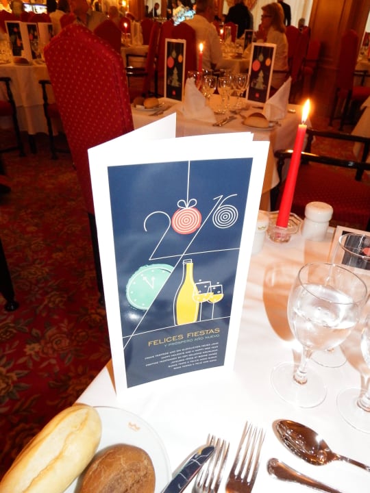 Speisenkarte für den Galaabend Hotel Riu Palace Maspalomas Adults Only