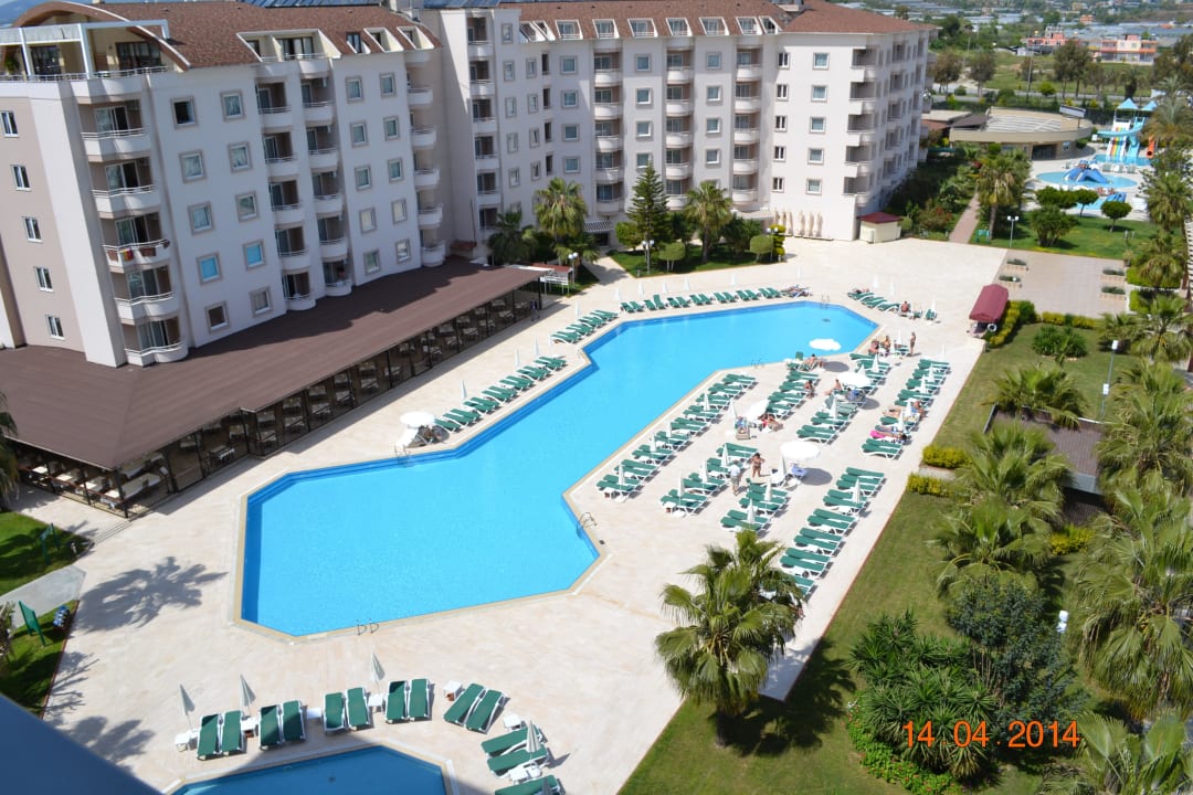 Blick vom Balkon Hotel Royal Garden Beach
