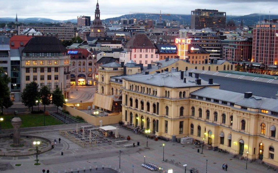 The city from side balcony Thon Hotel Opera
