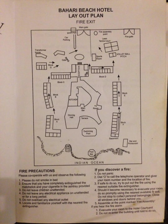 Hotelplan (tennis&volleyball gibts nicht dafür gym Bahari Beach Hotel
