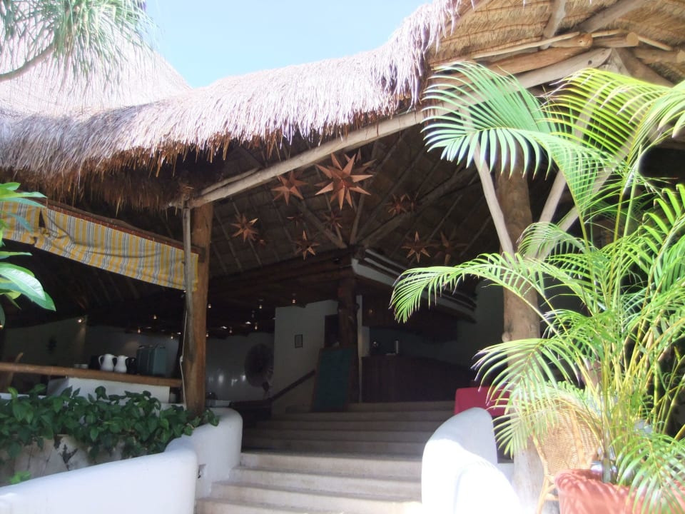 Eingang zum Frühstücksrestaurant Hotel Las Palapas