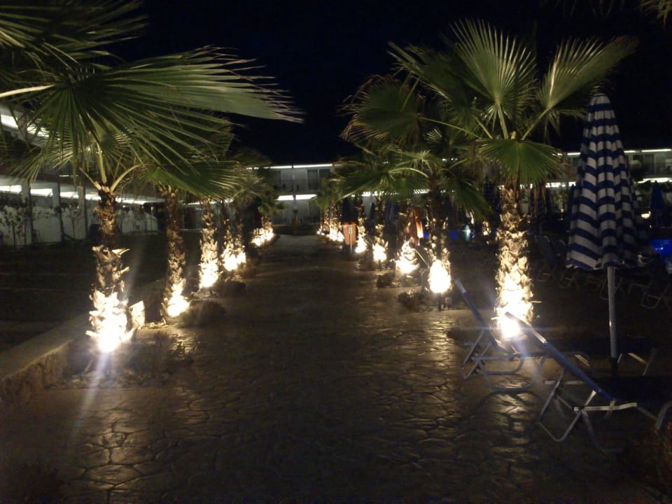 Droga miedzy budynkiem hotelu a basenem Caretta Island Hotel