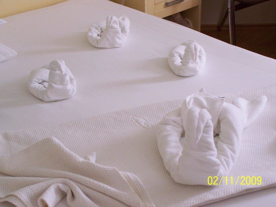 Bettendekor aus Handtüchern Hane Family Resort