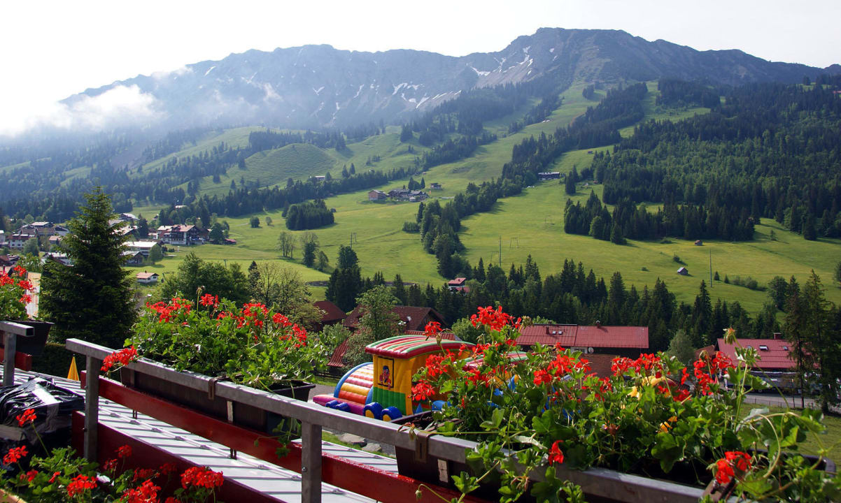 Ausblick von der Restaurant-Terrasse Oberjoch - Familux Resort
