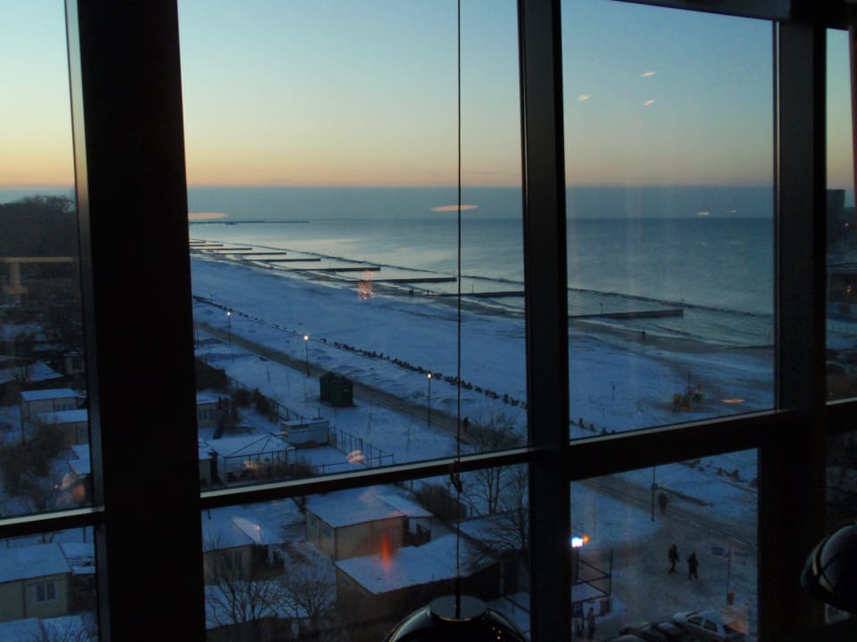 Blick von der in der 6. Etage Marine Hotel by Zdrojowa