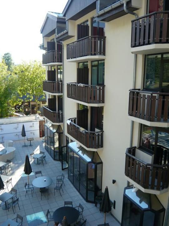 Blick vom Balkon Hotel Les Aiglons