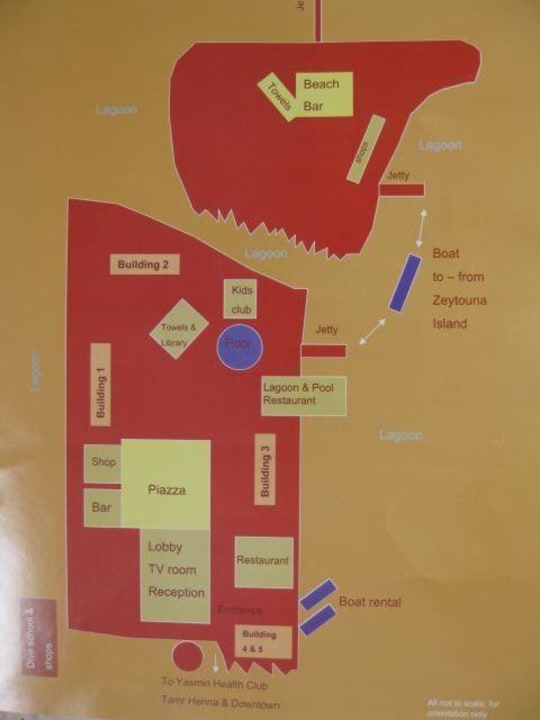 Der Lageplan vom Hotel Sultan Bey Hotel, El Gouna