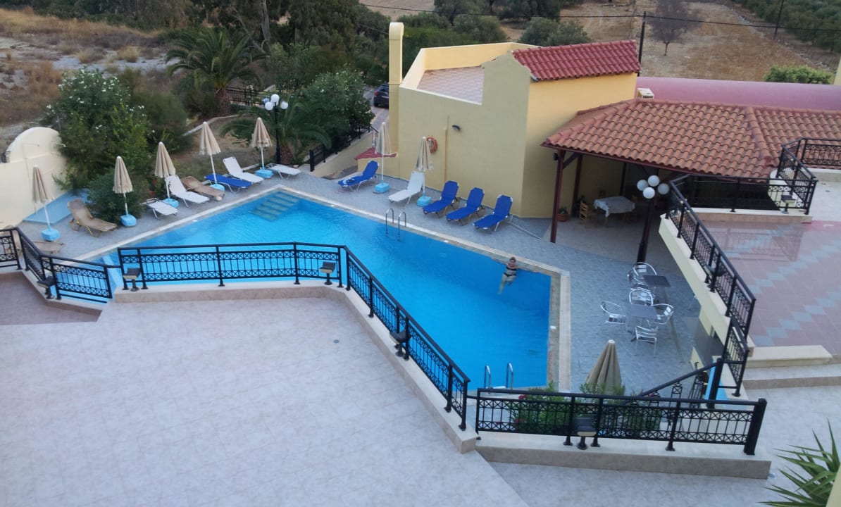 Ausblick vom Balkon Hotel Melissa