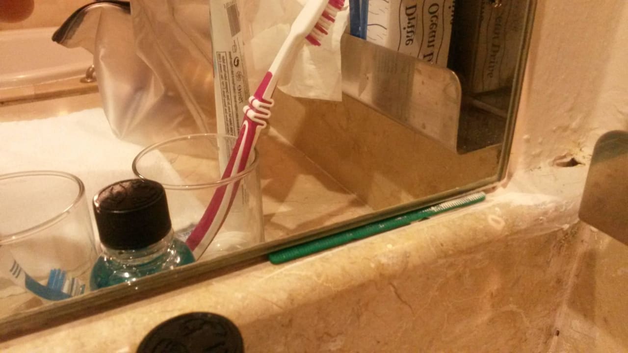 Spiegel auf grünen Verglasungsklötzchen/Fensterbau Grand Palladium Punta Cana Resort & Spa