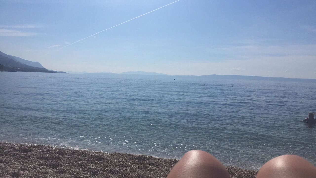 Strandbild vom 01.10. - die Sonne brannte! Bluesun Hotel Soline