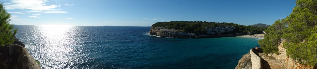 Panorama der 1. Bucht blau punta reina