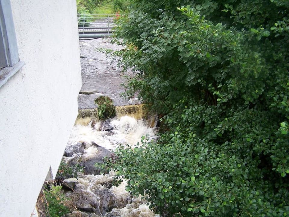 Ausblick vom "Raucherbalkon "  Gasthof Schwanen