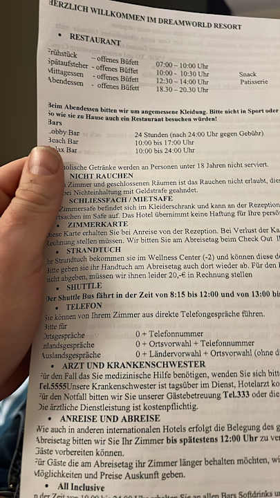 Sonstiges Dream World Resort & Spa