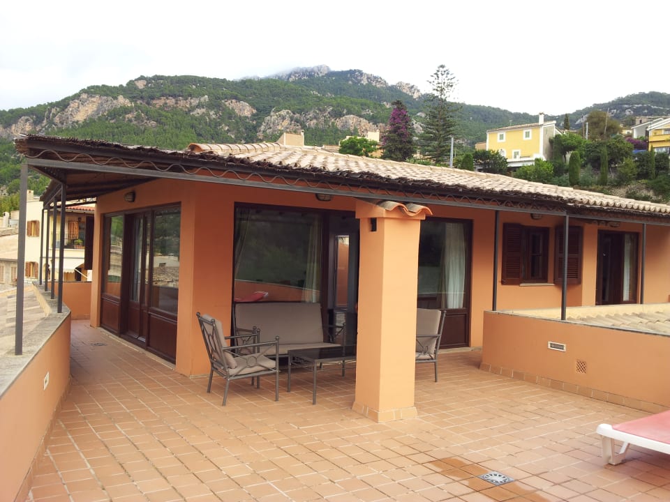 Dachterrasse der Ferienwohnung mit Meerblick Hotel Maristel