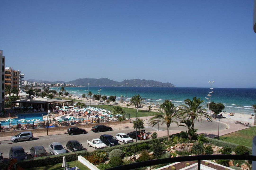 Blick vom Zimmerbalkon 2. Etage Hipotels Hipocampo Playa