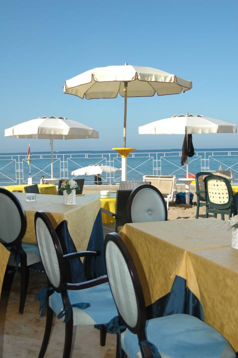 Tables in the terrace Hotel Sabbia D' Oro