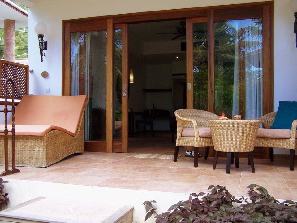 Terrasse Superiorzimmer Hotel Le Duc de Praslin