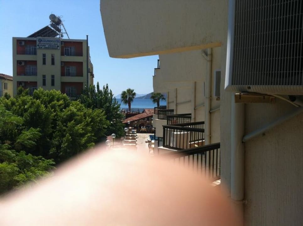 Ausblick aus dem Hauptgebäude Hotel Malhun