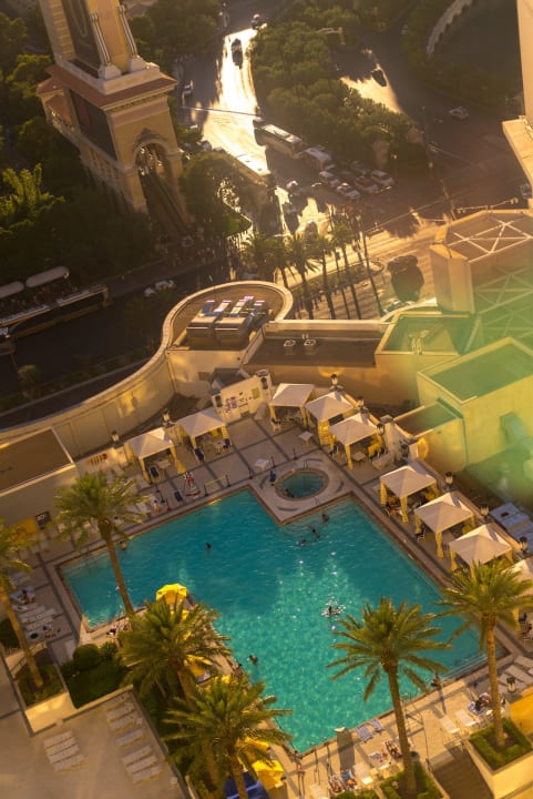 Blick auf den Pool Hotel Planet Hollywood Resort & Casino