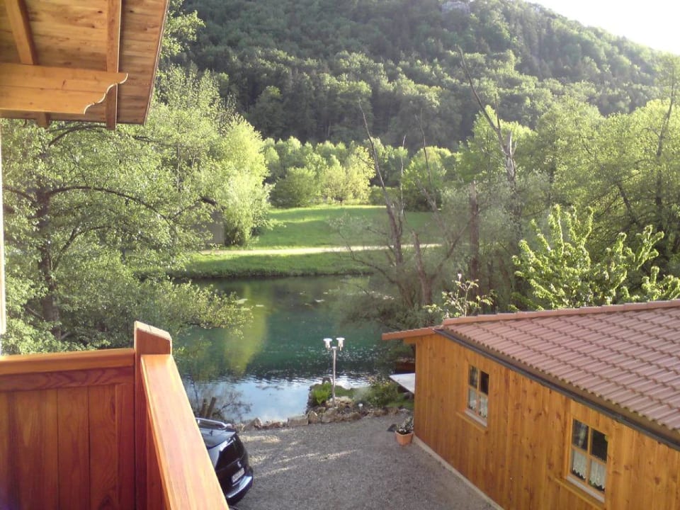 Blick vom Balkon Gästehaus Regenbogen