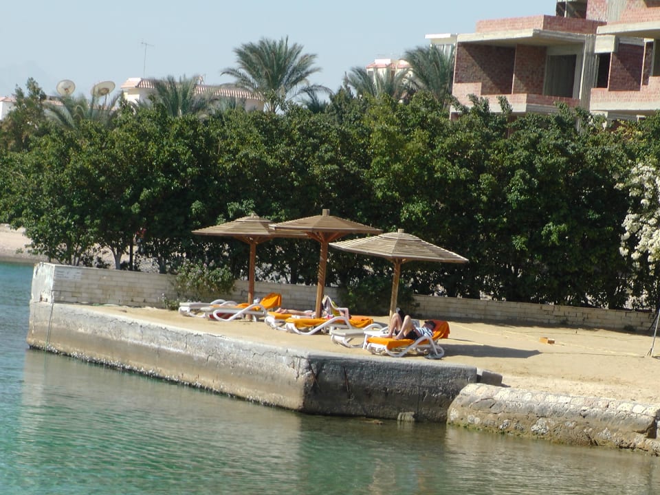 Ruhige Ecke abseits vom Sandstrand Marriott Hurghada Beach Resort