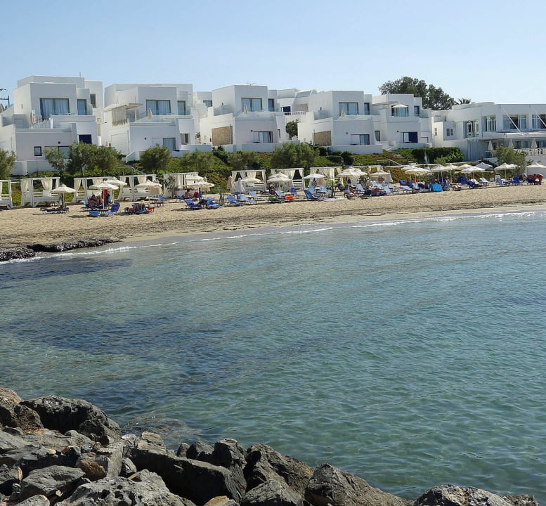 Blick auf die Anlage Knossos Beach Bungalows Suites Resort & Spa
