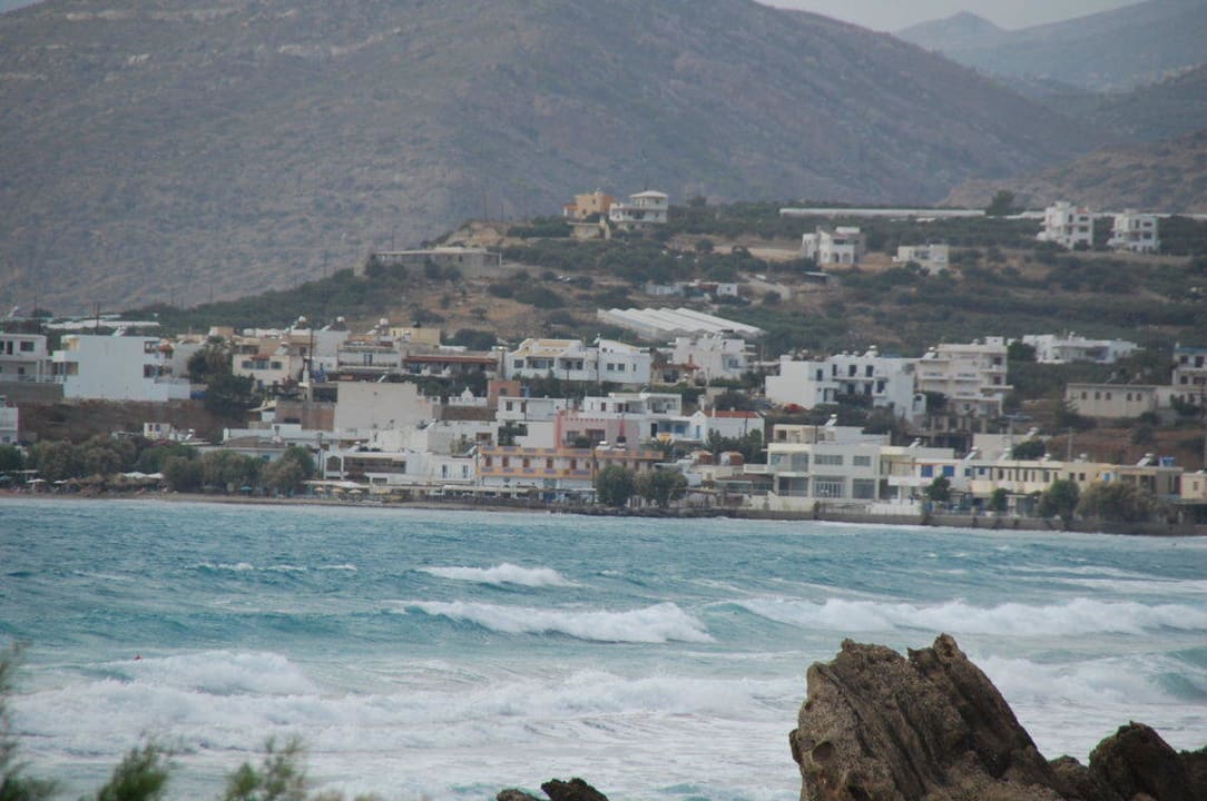 Blick vom Pool nach Makrigialos Atlantica Mikri Poli Crete