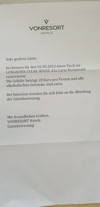 Gastro VONRESORT Golden Coast