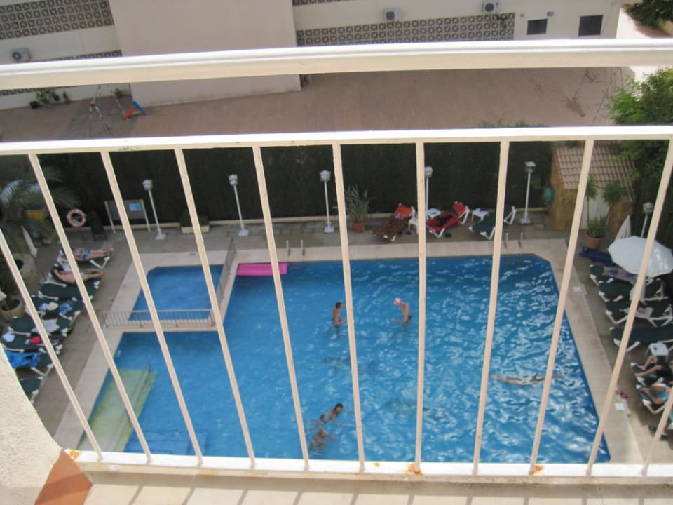 Pool vom Balkon aus Hotel Don Miguel