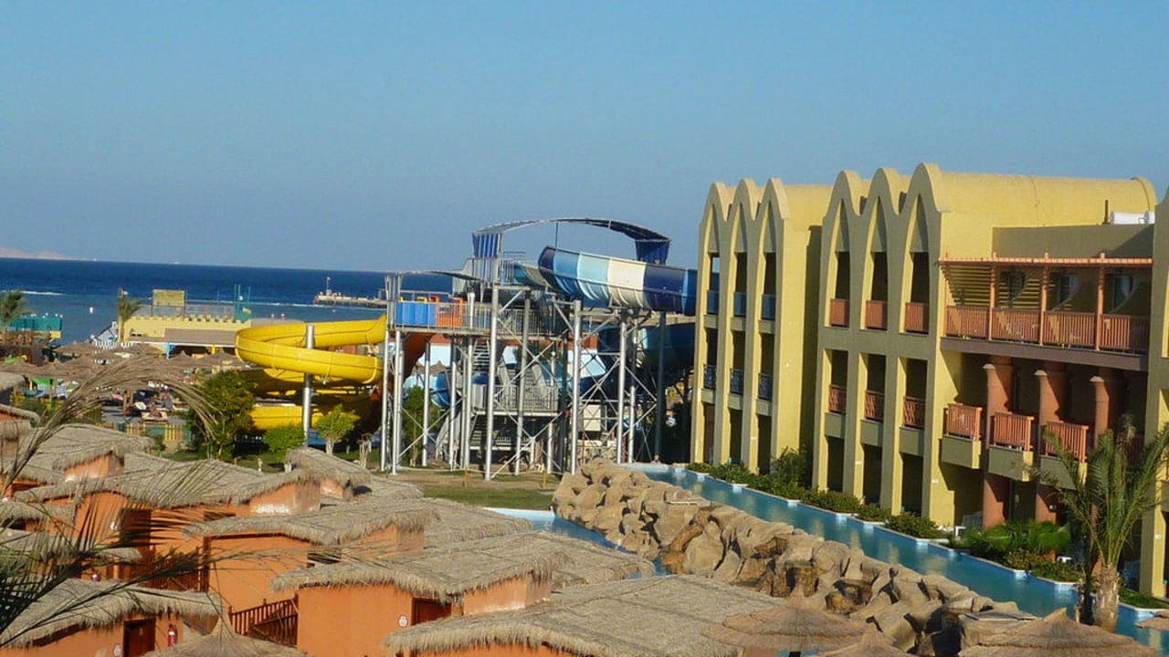Beach and aqua slides Hotel Titanic Palace