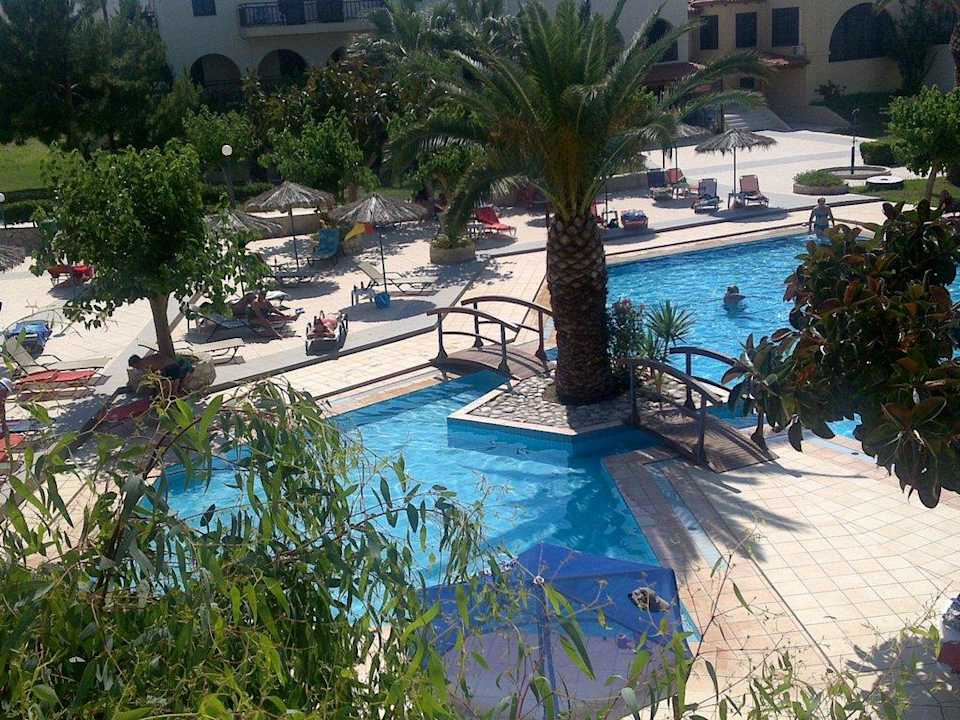 Pool vom Balkon aus Hotel Maravel