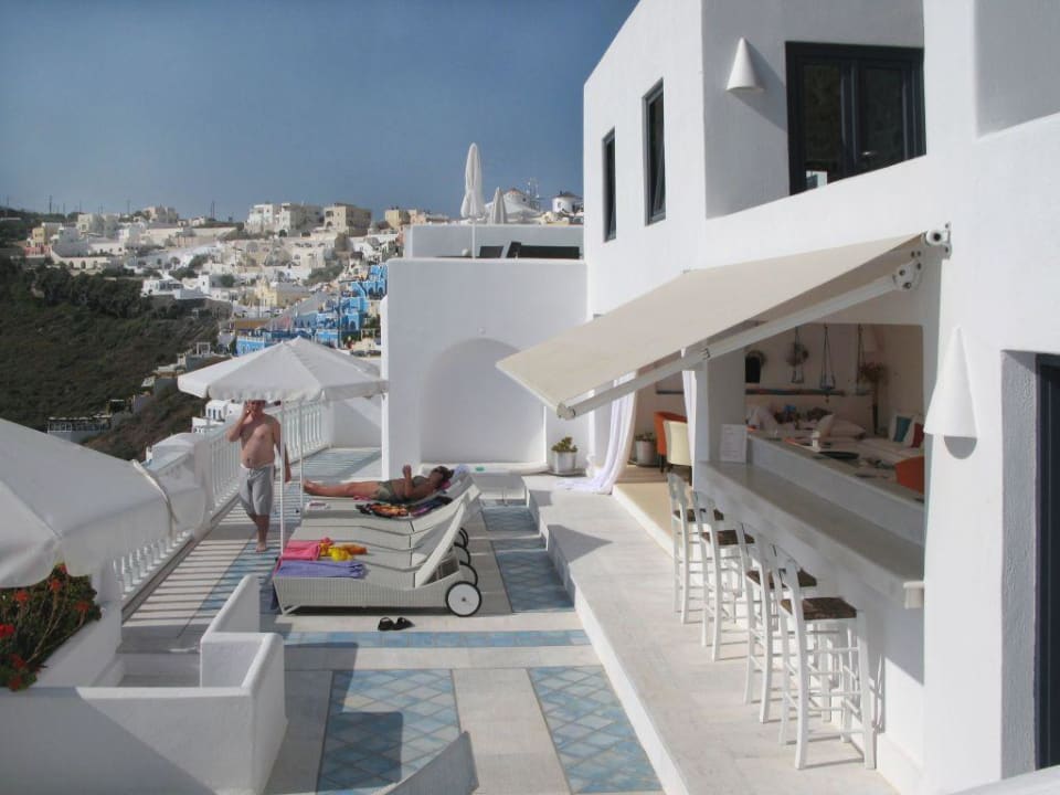 Sun terrace of Homeric Poems Hotel Homeric Poems